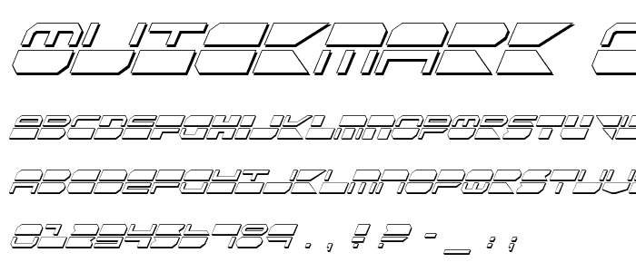 Quickmark Cond Shadow Ital font
